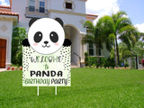 Panda Theme Birthday Party Yard Sign/Welcome Board.