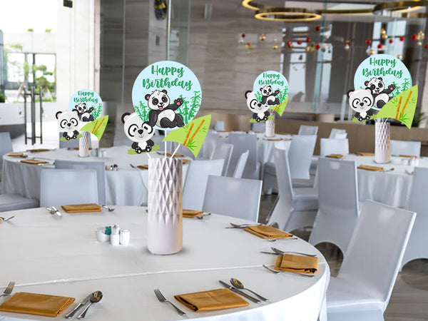 Panda Birthday Party Table Toppers for Decoration