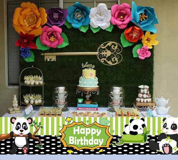 Panda Birthday Party Long Banner for Decoration