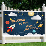 Space Theme Birthday Party Yard Sign/Welcome Board