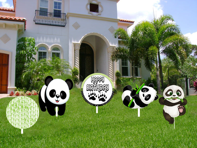 Panda Theme Birthday Party Cutouts