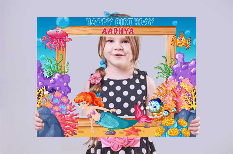 Mermaid Birthday Party Selfie Photo Booth Frame