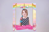 Unicorn Birthday Party Selfie Photo Booth Frame