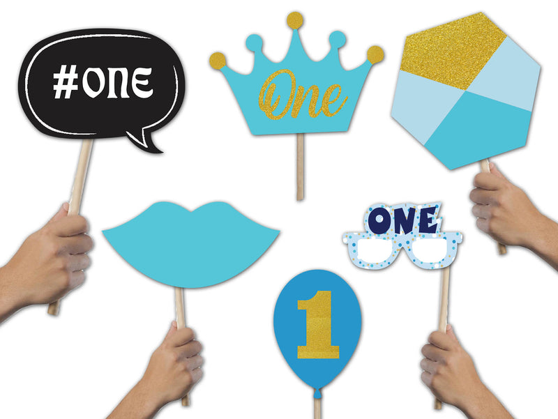 One Is Fun  Birthday Party Photo Booth Props Kit