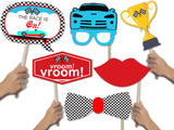 Racing Car Birthday Party Photo Booth Props Kit