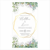 Greenery Theme Wedding  E- Invite/Printed Invitation Card