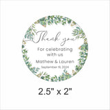 Greenery Theme Wedding Thank You Favor Tag / Stickers