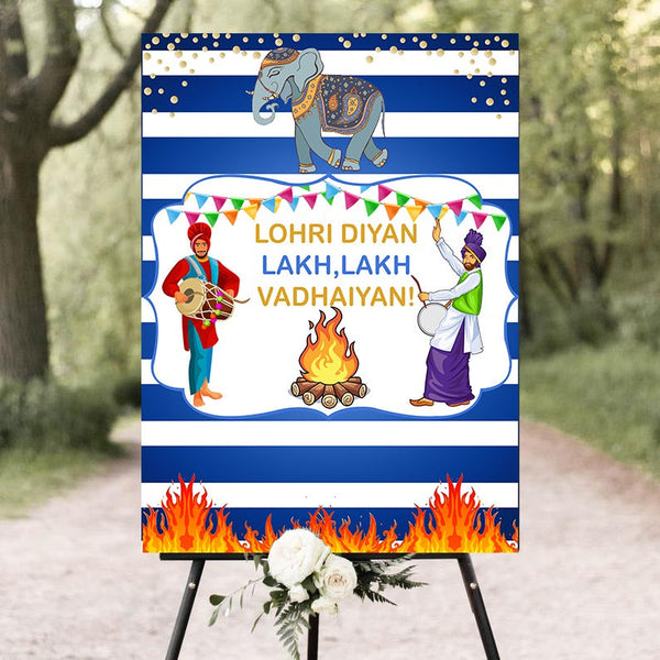 Lohri Party personalized Yard Sign/Welcome Board