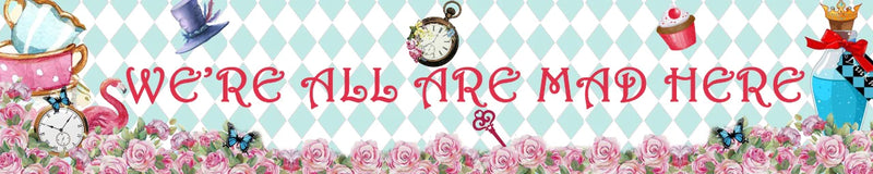 Tea Party Theme Birthday Party Long Banner for Decoration