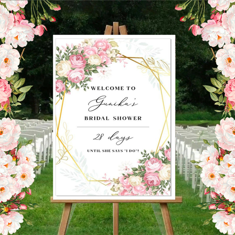 Bride To Be Theme Bridal Shower Party Yard Sign/Welcome Board.