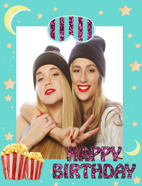 Pyjama Theme Birthday Party Selfie Photo Booth Frame