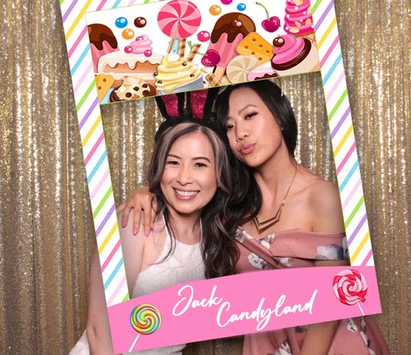 Candyland  Birthday Party Selfie Photo Booth Frame & Props