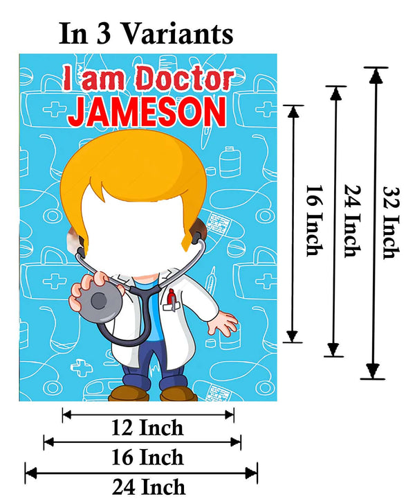 Doctor Theme Birthday Party Selfie Photo Booth Frame