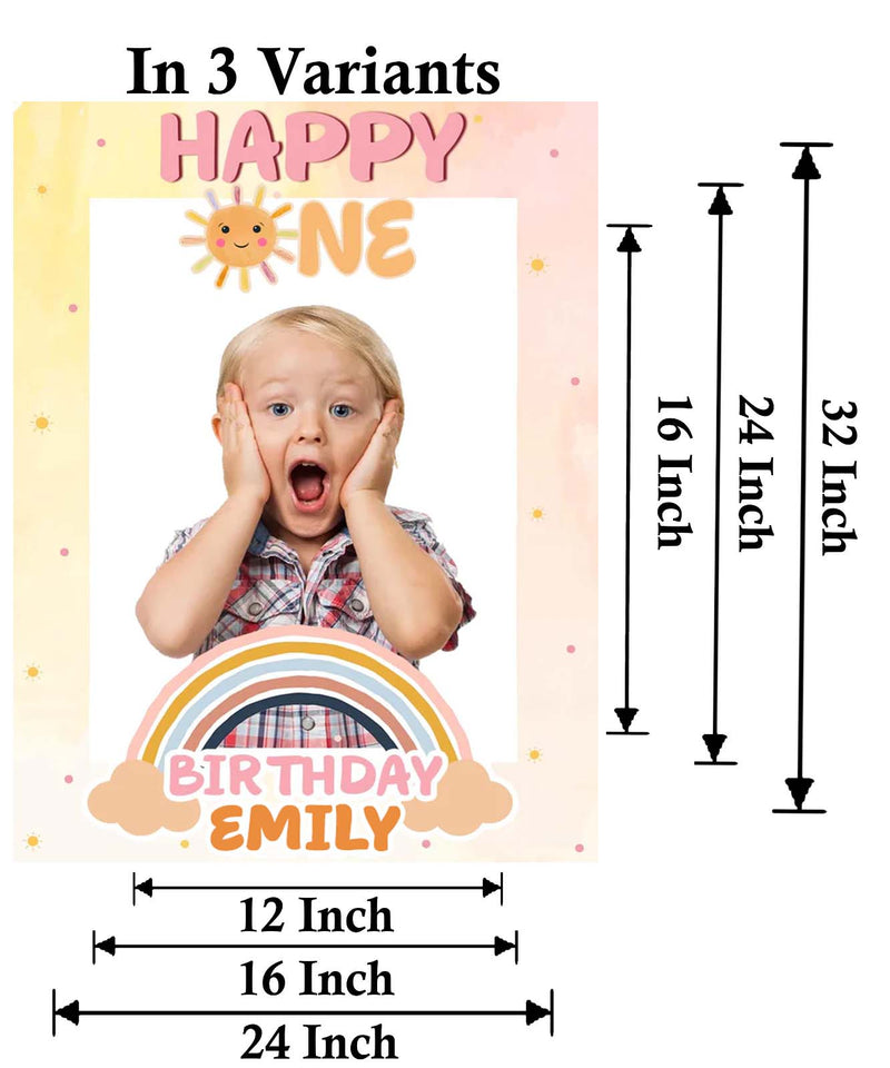 First Trip Around The Sun  Birthday Party Selfie Photo Booth Frame