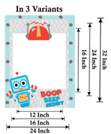 Robot Birthday Party Selfie Photo Booth Frame