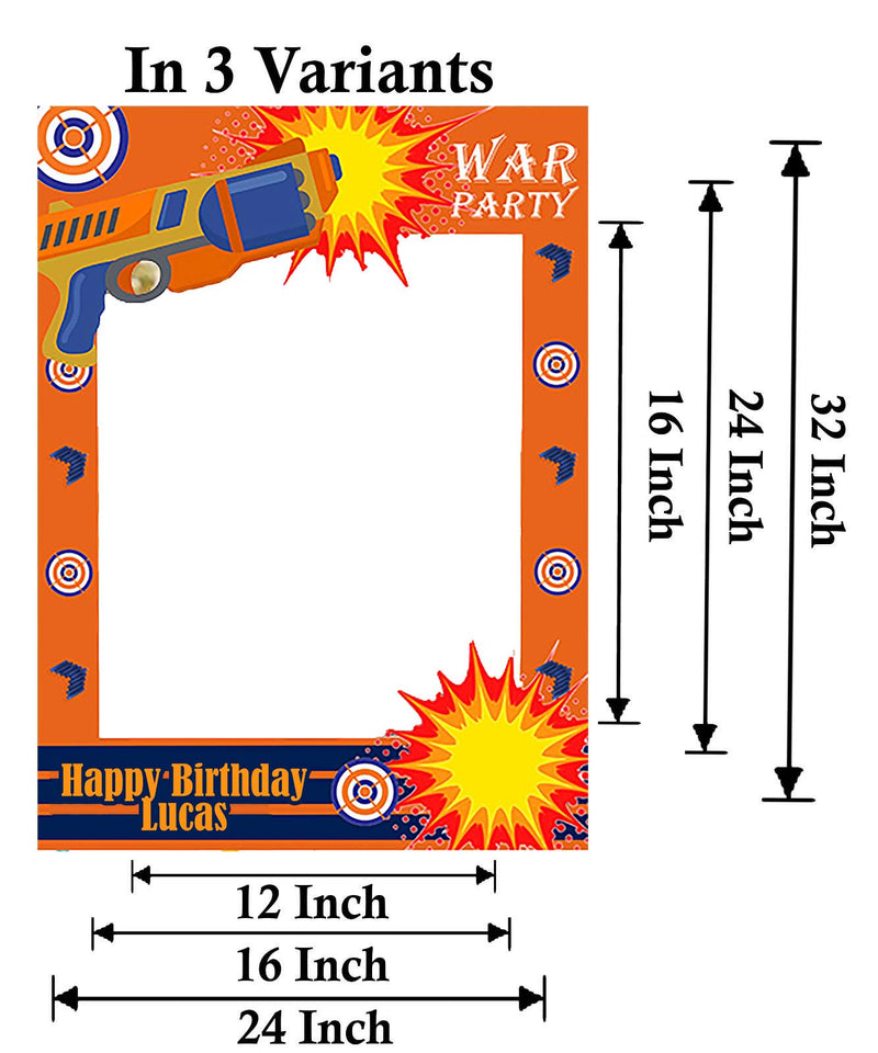 Battlefield Party Theme Birthday Selfie Photo Booth Frame & Props