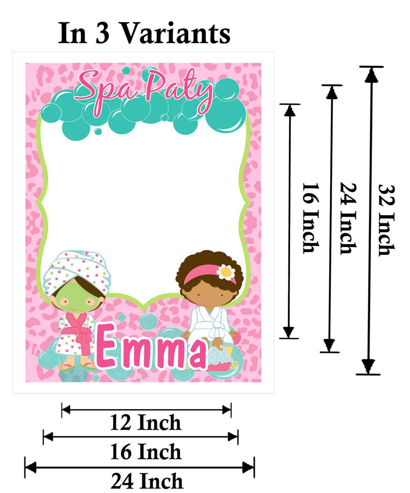 Spa Theme Birthday Party Selfie Photo Booth Frame