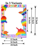 Pop It Birthday Party Selfie Photo Booth Frame