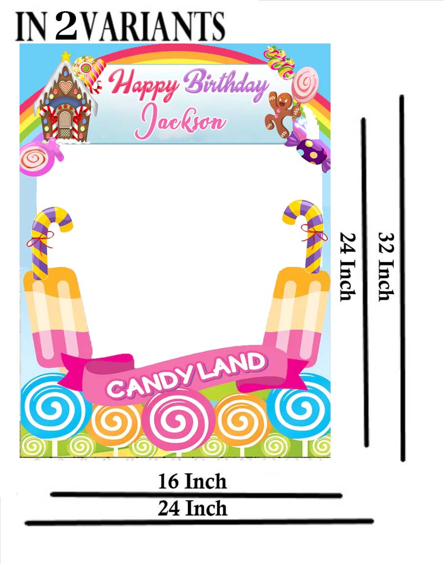 Candyland  Birthday Party Selfie Photo Booth Frame