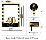 40th Theme Birthday Party Selfie Photo Booth Frame