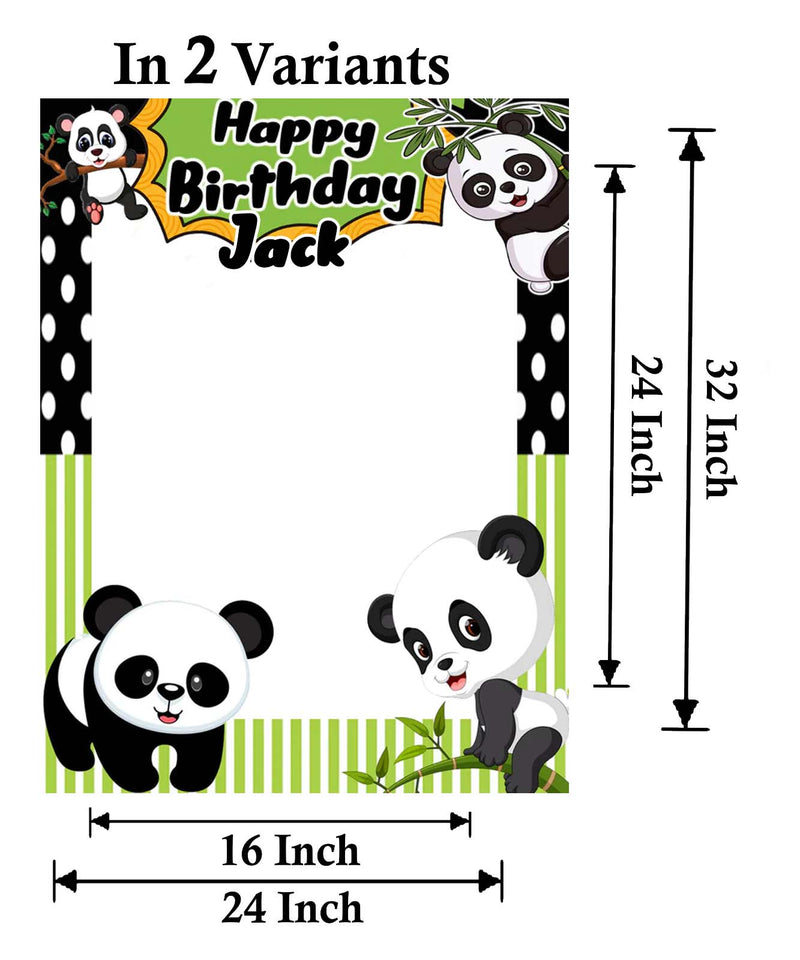 Panda Birthday Party Selfie Photo Booth Frame