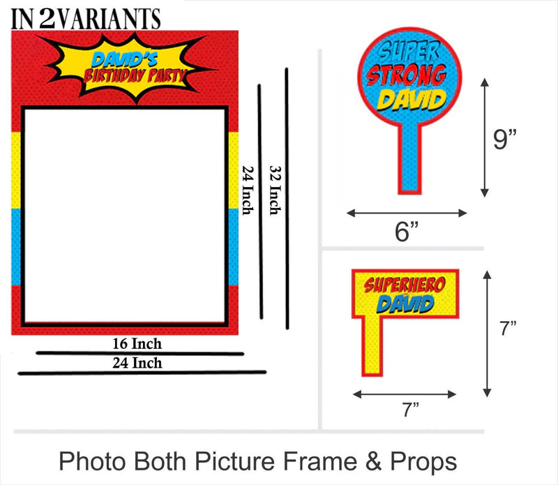 Super Hero Birthday Party Selfie Photo Booth Frame