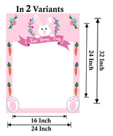 Bunny Birthday Party Selfie Photo Booth Frame & Props