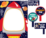 Space Theme Birthday Party Selfie Photo Booth Frame