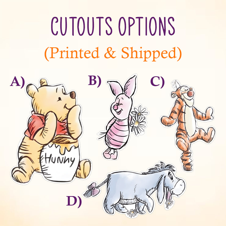 Pooh Party Cutouts / Props