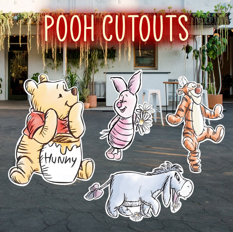 Pooh Party Cutouts / Props