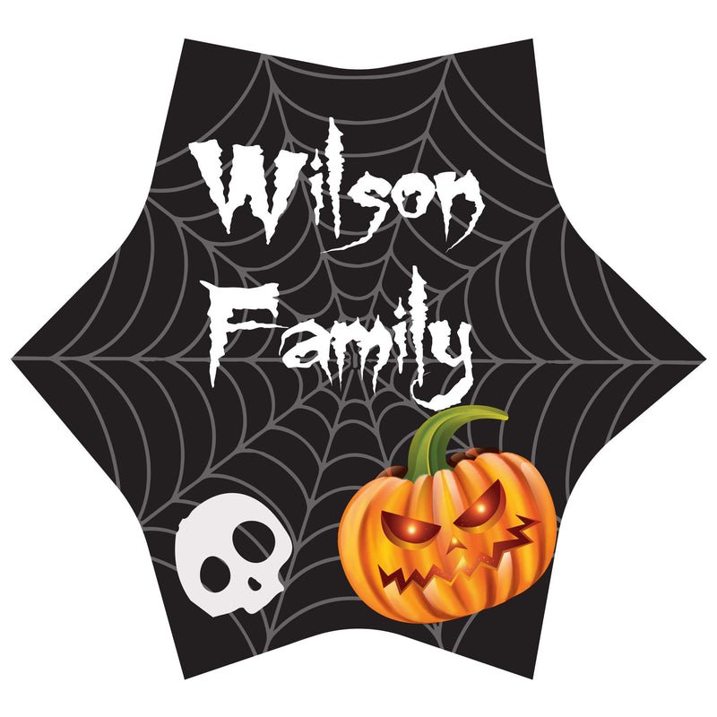 Personalize Halloween Party Family Name Yard Sign for Decoration