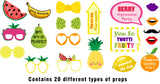 Twotti Fruity Birthday Party Photo Booth Props Kit Set of 20