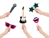 Rockstar Theme Birthday Party Photo Booth Props Kit