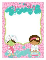 Spa Theme Birthday Party Selfie Photo Booth Frame