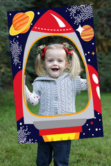 Space Theme Birthday Party Selfie Photo Booth Frame