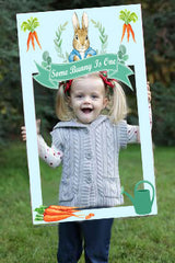 Bunny Birthday Party Selfie Photo Booth Frame & Props