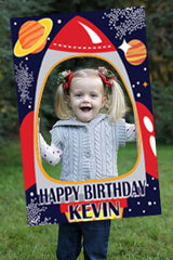 Space Theme Birthday Party Selfie Photo Booth Frame