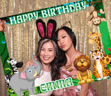 Jungle Safari Theme Birthday Party Selfie Photo Booth Frame