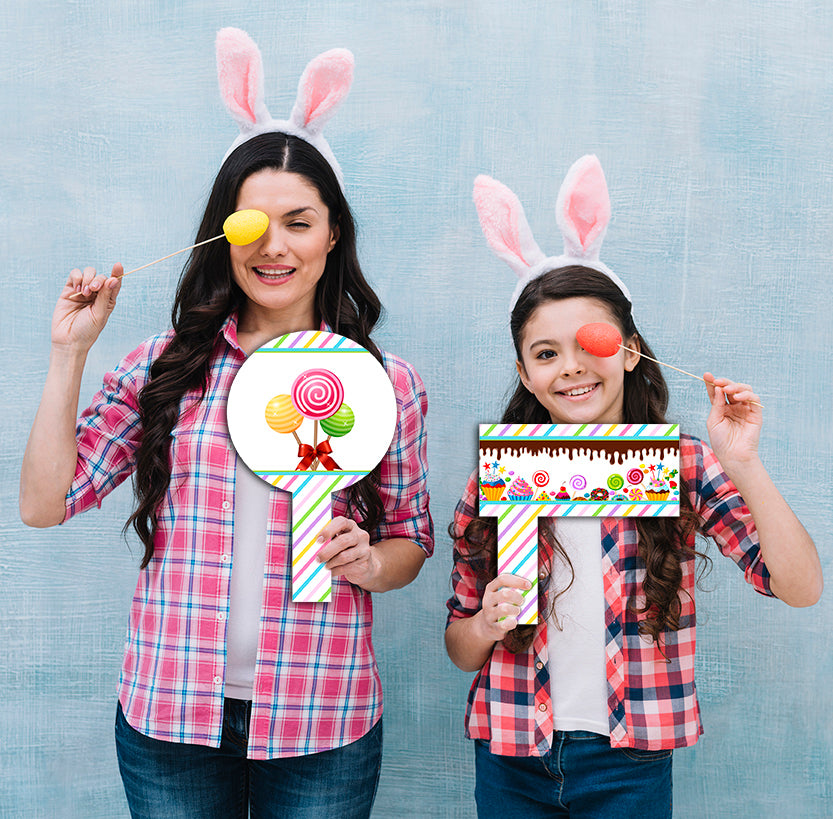 Candyland  Birthday Party Selfie Photo Booth Frame & Props