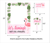 Flamingo Birthday Party Selfie Photo Booth Frame