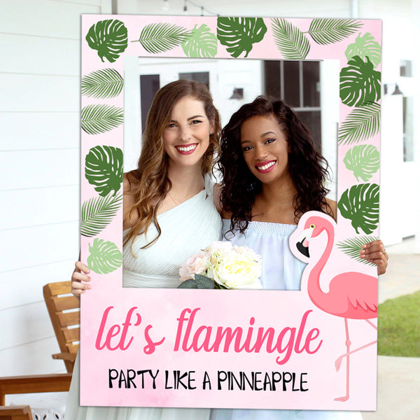 Flamingo Birthday Party Selfie Photo Booth Frame