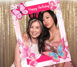 Butterflies and Fairies Theme Birthday Party Selfie Photo Booth Frame