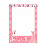 Bride To Be Bridal Party Selfie Photo Booth Frame & Props