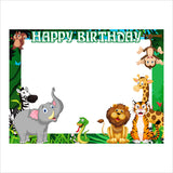 Jungle Safari Theme Birthday Party Selfie Photo Booth Frame