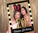 70th Theme Birthday Party Selfie Photo Booth Frame