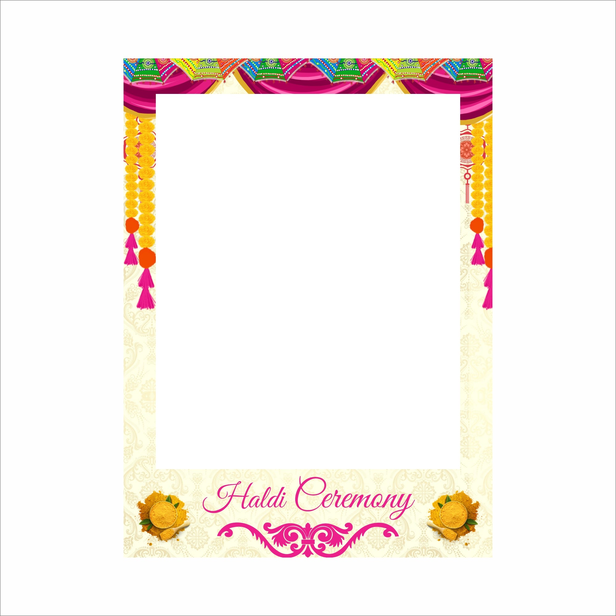 Buy Haldi Ceremony Decoration Photo Booth Frame | Party Supplies ...