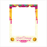 Haldi Ceremony Indian Wedding Party Selfie Photo Booth Frame