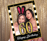 60th Theme Birthday Party Selfie Photo Booth Frame