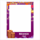 Mehndi Night Indian Wedding Party Selfie Photo Booth Frame