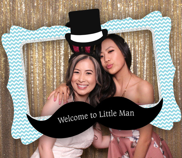 Little Man Theme Birthday Party Selfie Photo Booth Frame